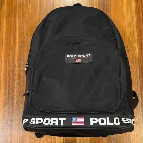 EUC vintage Polo by Ralph Lauren Black Backpack - Picture 1 of 4